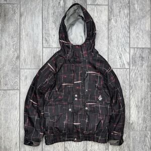 Volcom Womens Winter Ski Jacket Insulated Snowboard Thermonite Fleece Lined Sz S